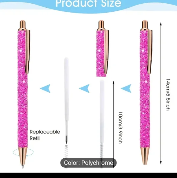 Beautiful glitter pen ** purple only** New - Picture 3 of 4